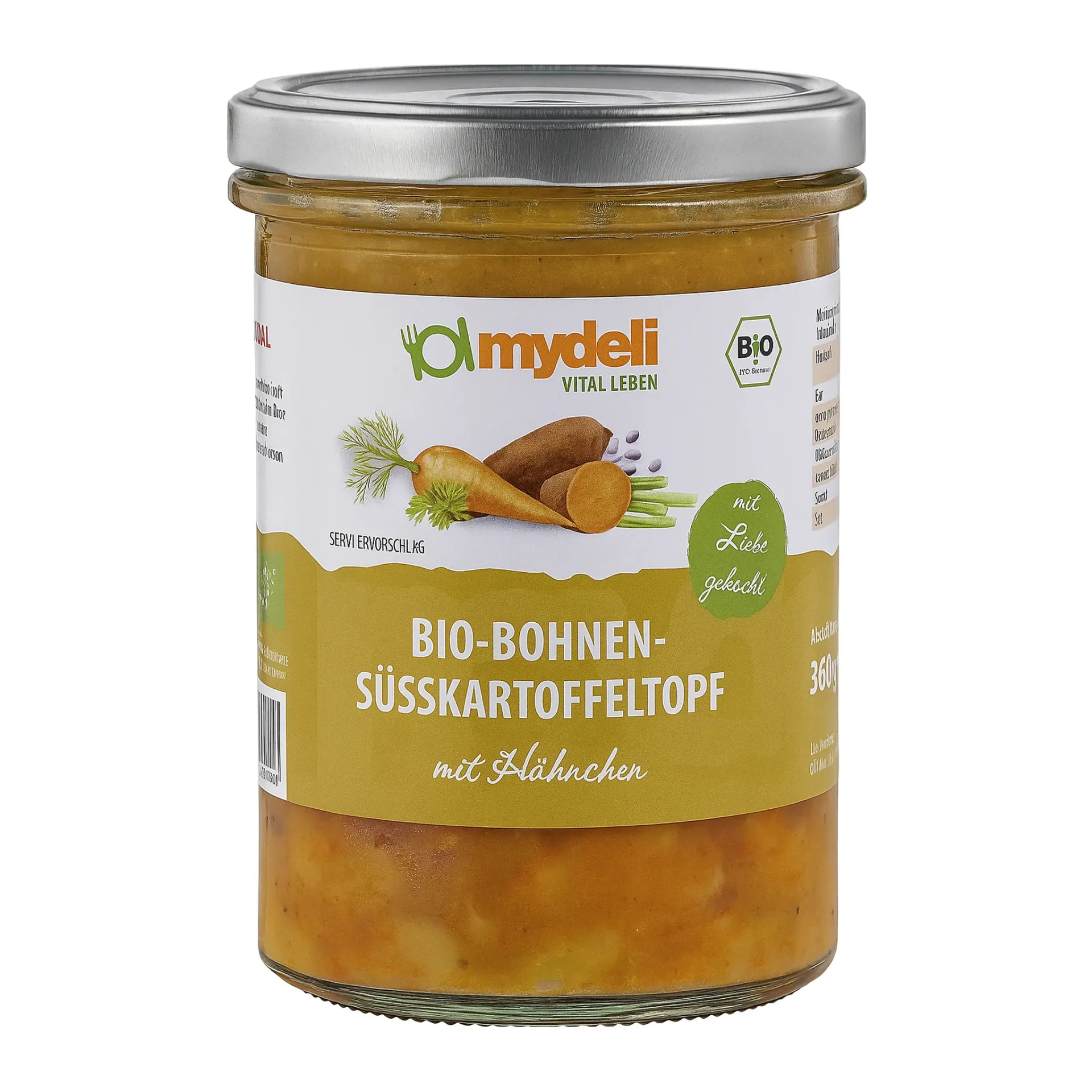 Bio Bohnen-Süßkartoffeltopf mit Hühnchen